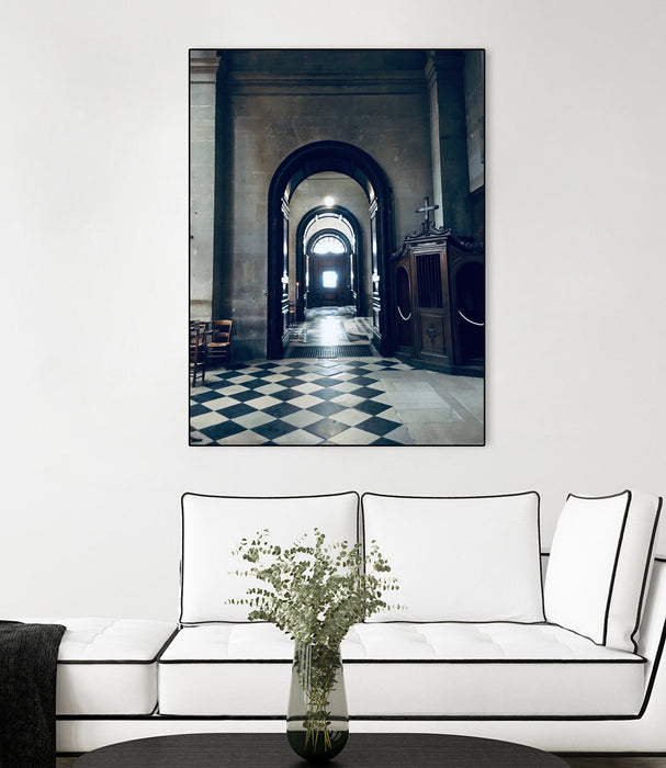 \"Confessional\" Canvas Framed Black 30x40 Wall Art