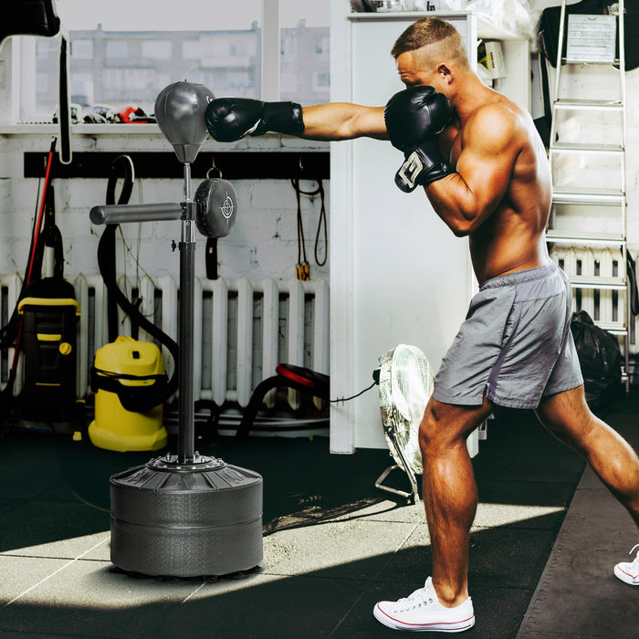 Soozier Speed Bag Boxing Bag Stand Reflex Training Equipment, Black