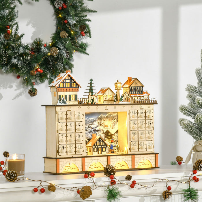 Homcom 17\" Christmas Advent Calendar