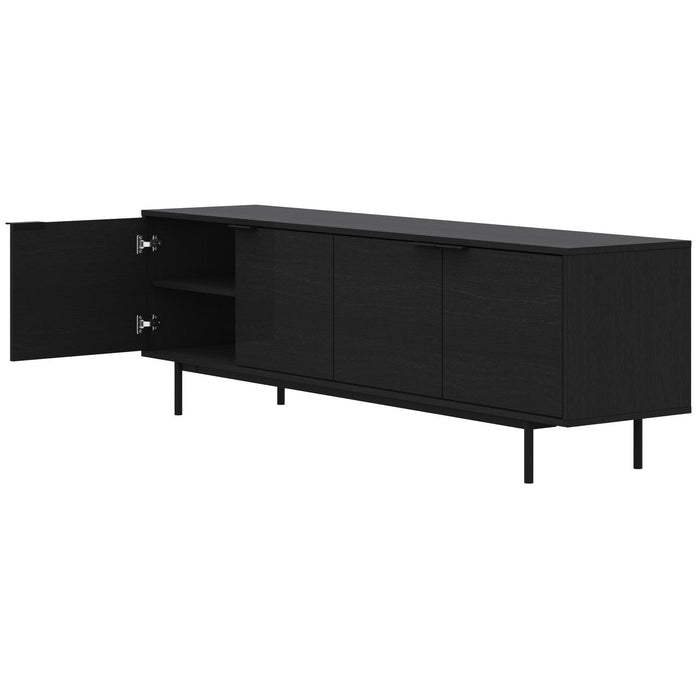 Nordika Hamilton 70\" TV Stand with 4 Storage Cabinets - Black 