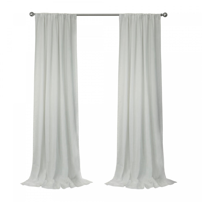 Habitat Sierra White Light Filtering Dual Header Curtain Panel - 52 x 108