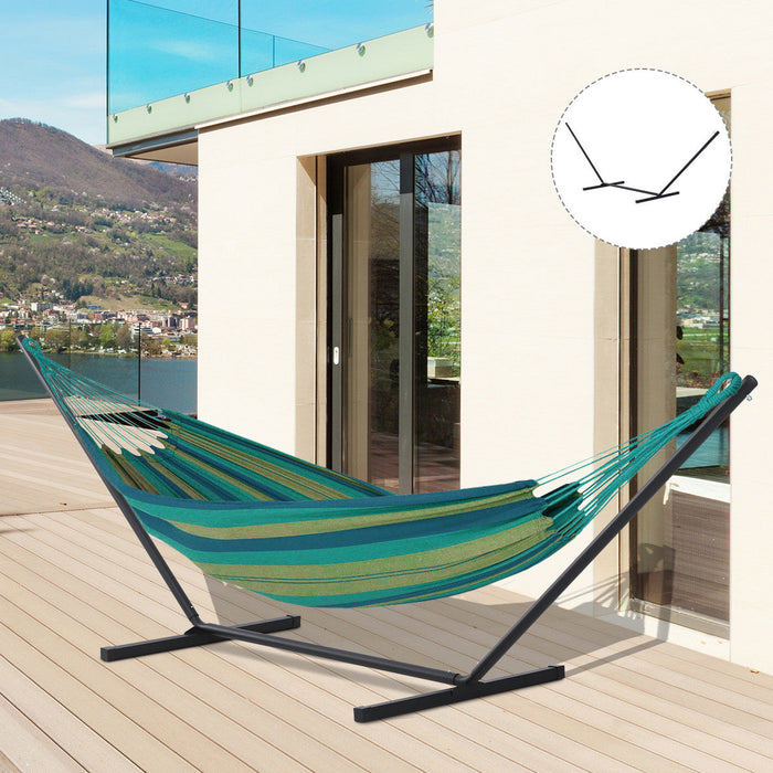 Outsunny 11.8'l Hammock Stand Extra Long Heavy Duty Straight Pole Day Bed Swing Metal Frame Simple S