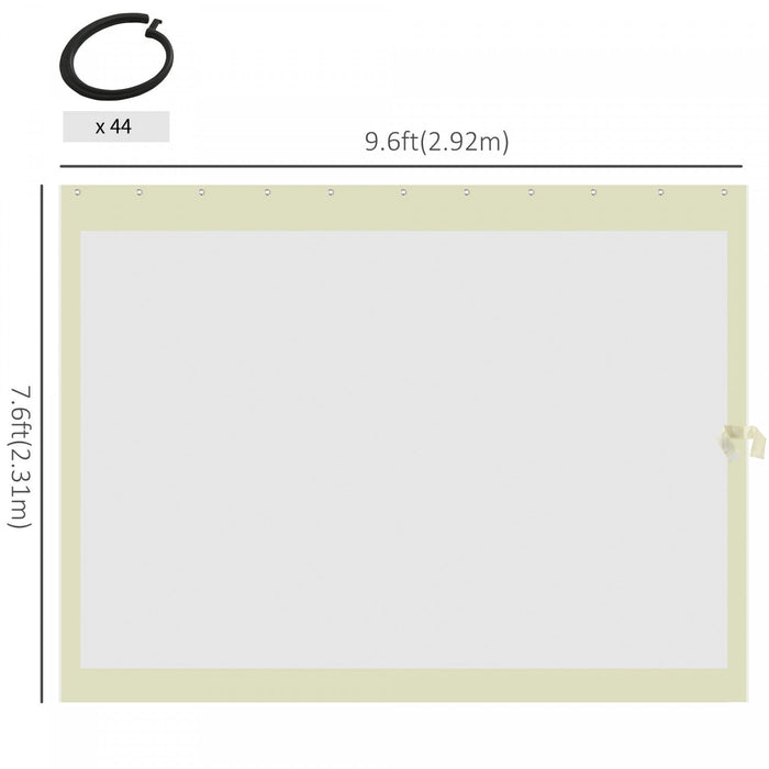 Outsunny Gazebo Mosquito Netting Replacement, 4-panel Canopy Screen Walls With Zipper For 10' X 10' 