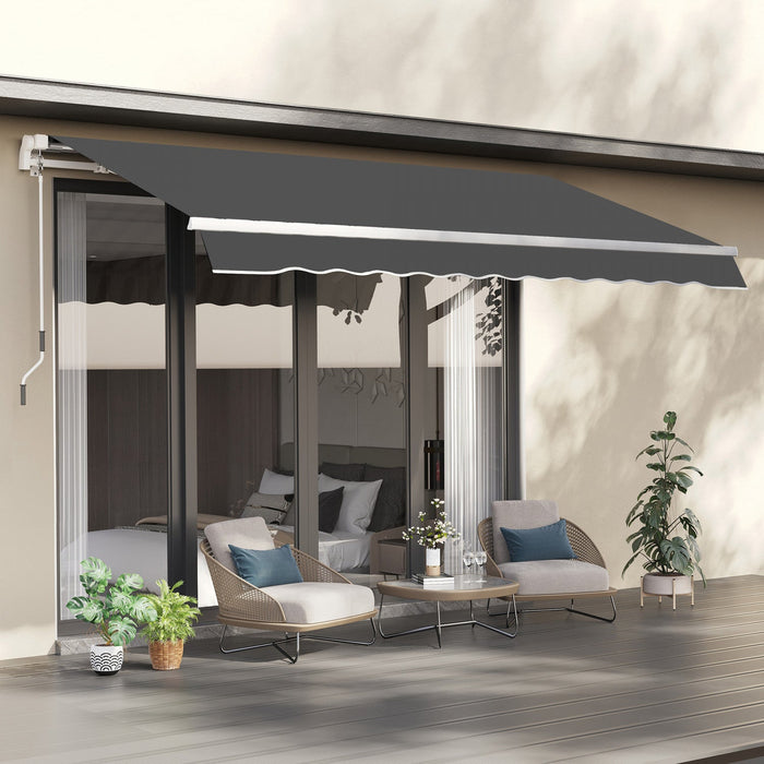 Outsunny 10' X 8' Retractable Awning Fabric Replacement Outdoor Sunshade Canopy Awning Cover, Uv Pro