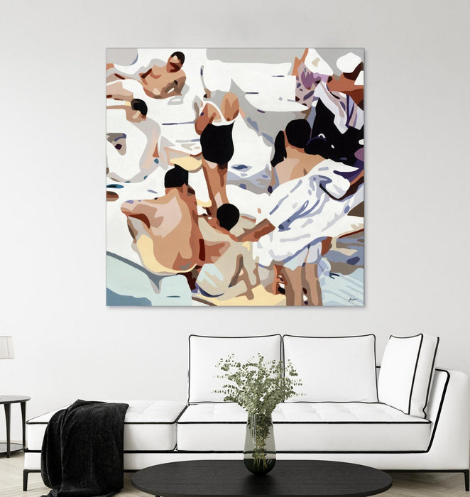 \"Tammy & Greg's Pool Party\" Giant Art 72x72 Wall Art