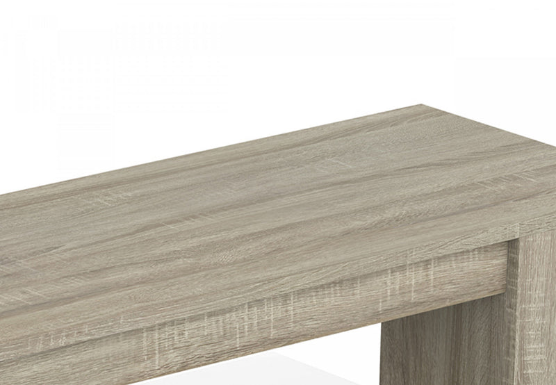 55” TV Stand With 2 Shelves And Tempered Glass - Dark Taupe 