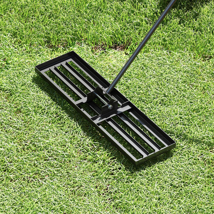 Costway Lawn Leveling Rake 36" X 10" Heavy Duty Level Lawn Tool For Garden Backyard/lawn Black