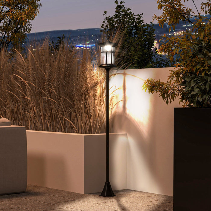 Outsunny 72\" Solar Post Light, Ip44 LED Outdoor Street Light