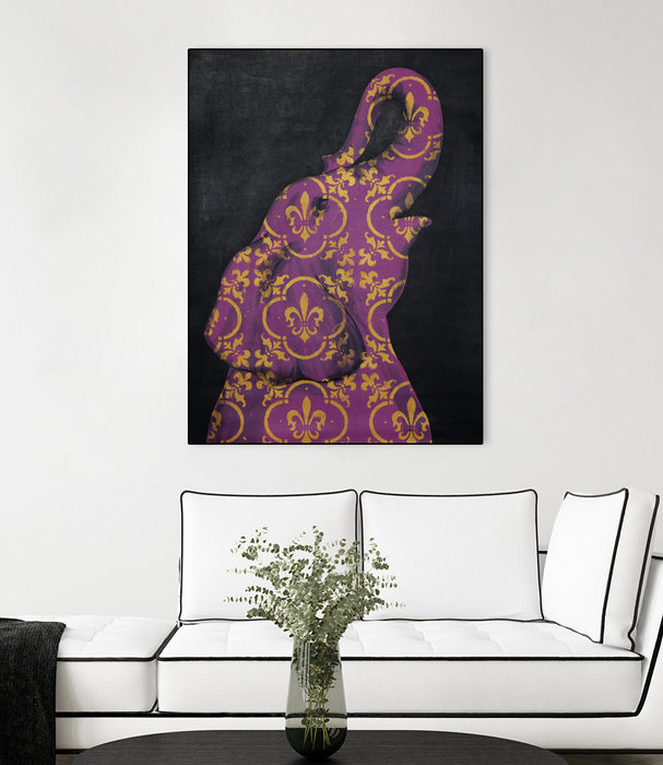 \"Zoo Celebration I\" Canvas Framed Black 24x32 Wall Art