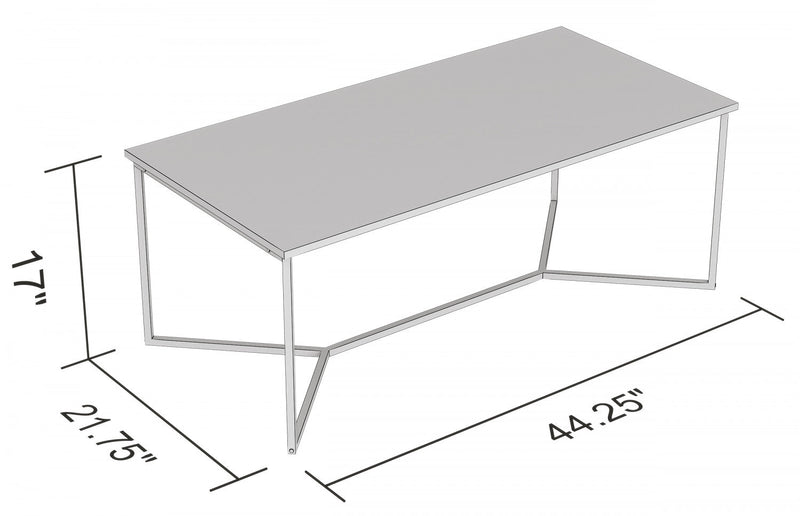 44” Coffee Table – Marble With Gold Metal 