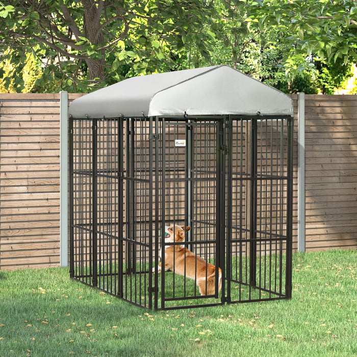 Pawhut 6 X 4 X 6ft Dog Kennel For Medium And Large Dogs, Outdoor Dog Playpen House With Uv-resistant
