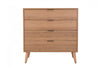 Flashby Chest With 4 Drawers - Faux Natural Wood 