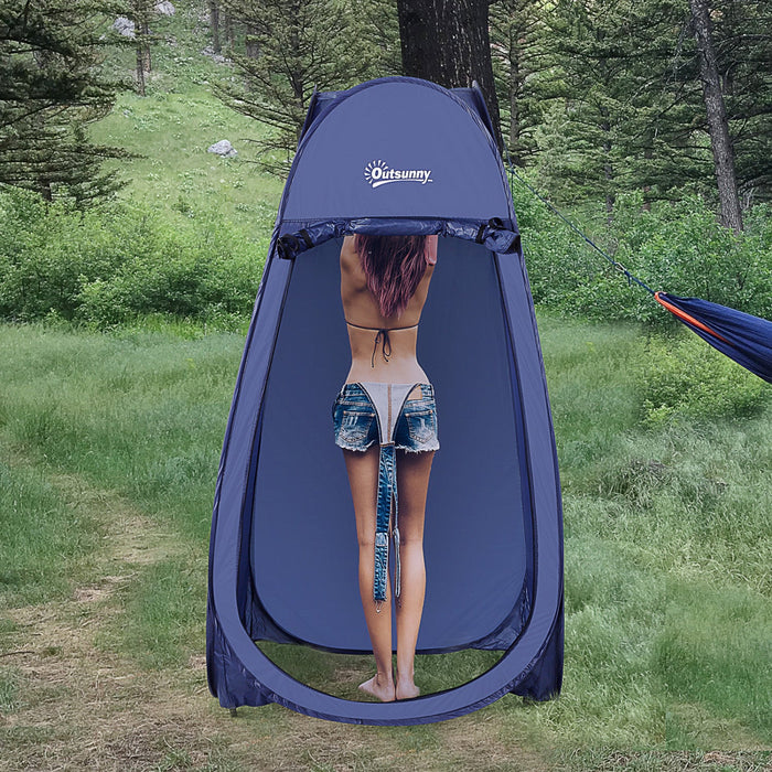 Outsunny Pop Up Shower Tent Portable Dressing Changing Room Privacy Shelter Tents For Outdoor Campin