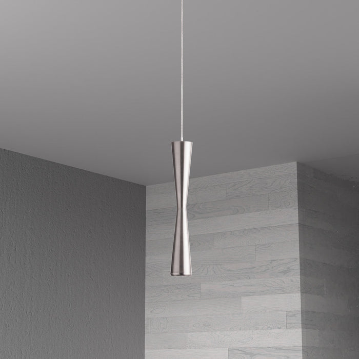 Dainolite Percita LED Pendant 5w Satin Chrome Finish Lamp