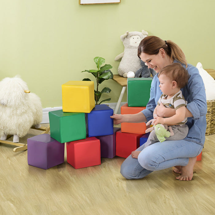 Soozier 12 Piece Foam Blocks, Soft Play Equipment For Kids, Climbing Toys For Toddlers, Safe Non-tox