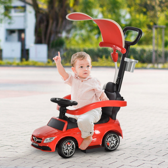Aosom 3 In 1 Officially Licensed Push Ride On Car For Toddlers Stroller Sliding Walking Baby Push Pe