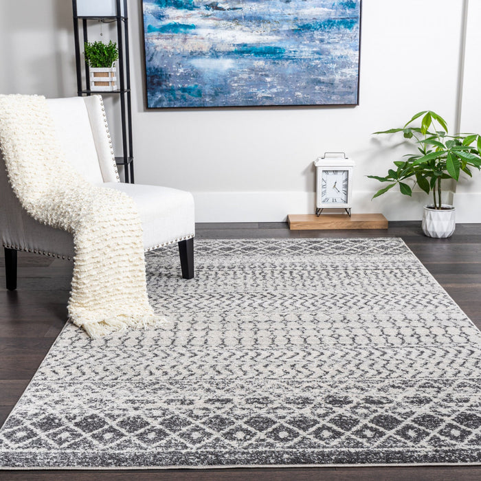 Roma Safi Grey 4x6 Area Rug 