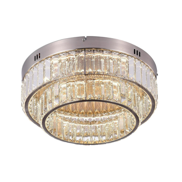 Stella Two-Tier LED Satin Nickel Flush Mount