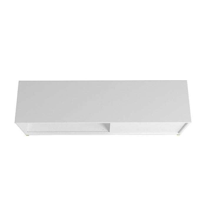 Manhattan Comfort Bowery 55.12\" TV Stand with 2 Shelves - White & Oak