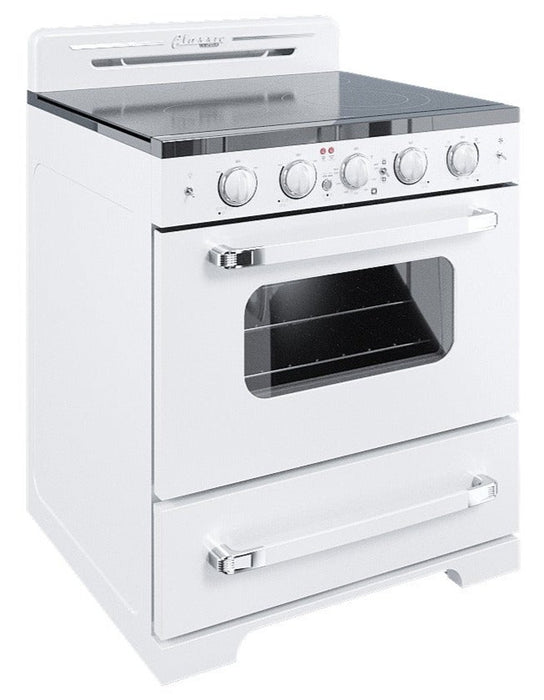 Classic Retro By Unique 30-Inch Convection Electric Range - UGP-30CR EC W 