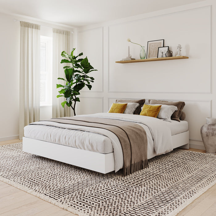 Nordika Full Platform Bed - White 