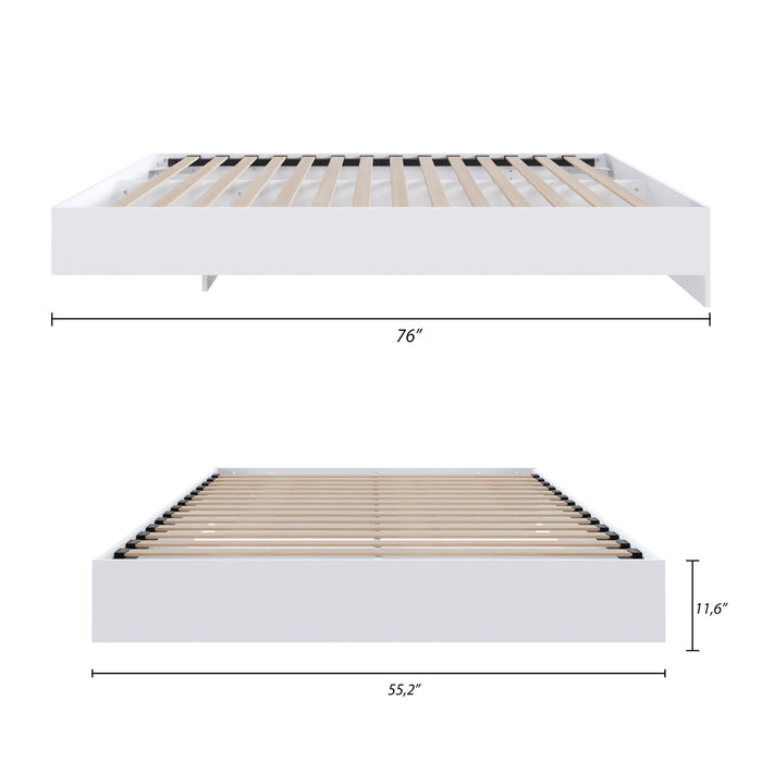 Nordika Full Platform Bed - White 