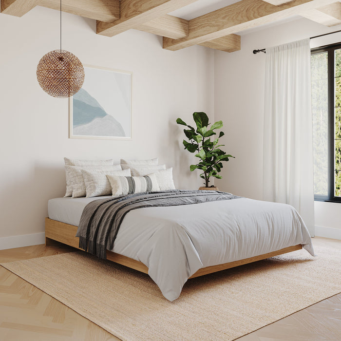 Nordika Full Platform Bed - Natural Maple 