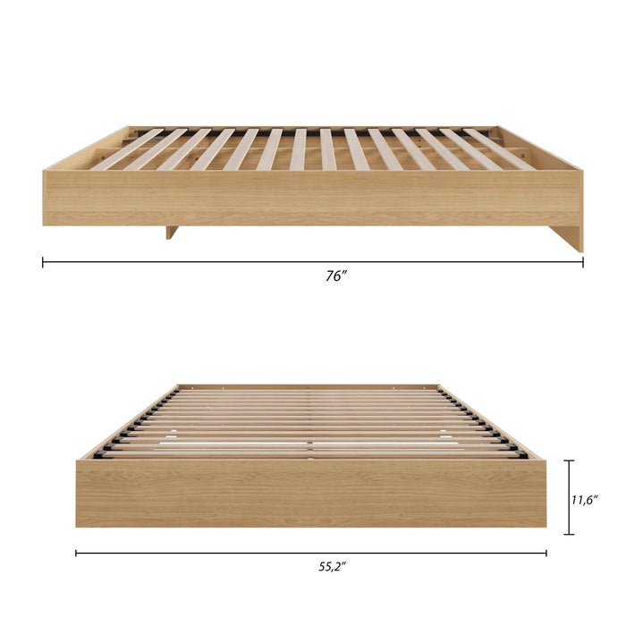 Nordika Full Platform Bed - Natural Maple 