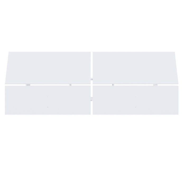 Nordika Queen Panoramic Panel Headboard - White 