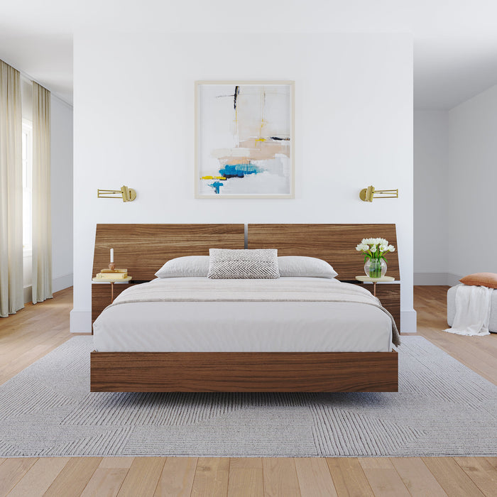 Nordika Queen Panoramic Panel Headboard - Walnut 