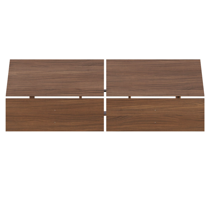 Nordika Queen Panoramic Panel Headboard - Walnut 