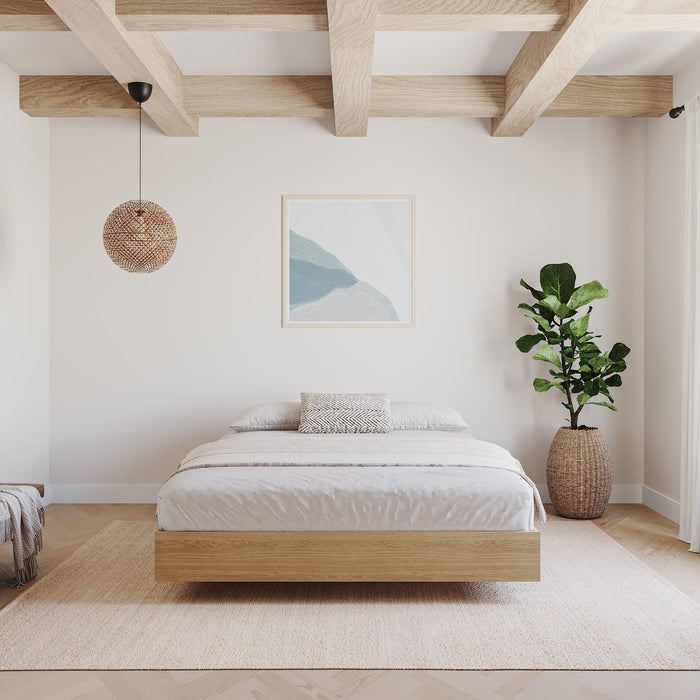 Nordika Queen Platform Bed - Natural Maple 