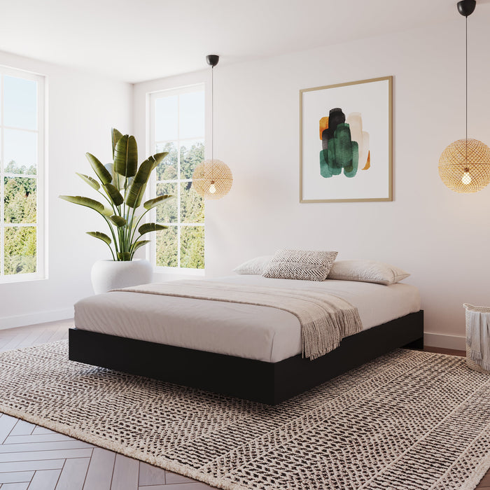 Nordika Queen Platform Bed - Black 