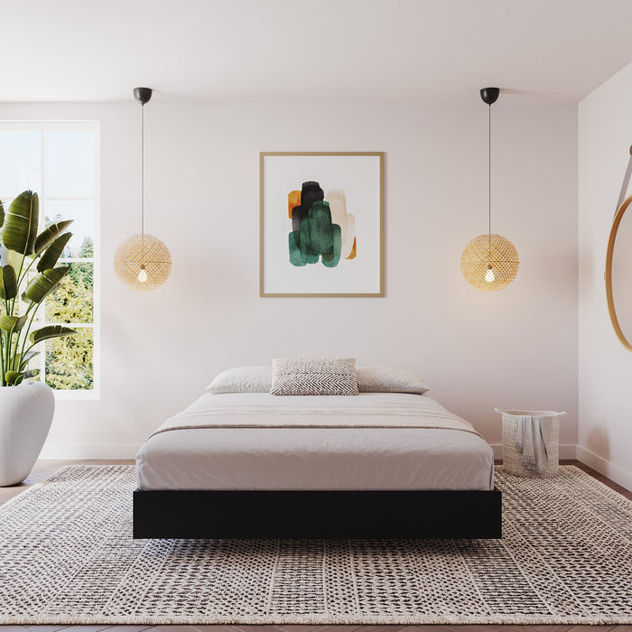Nordika Queen Platform Bed - Black 