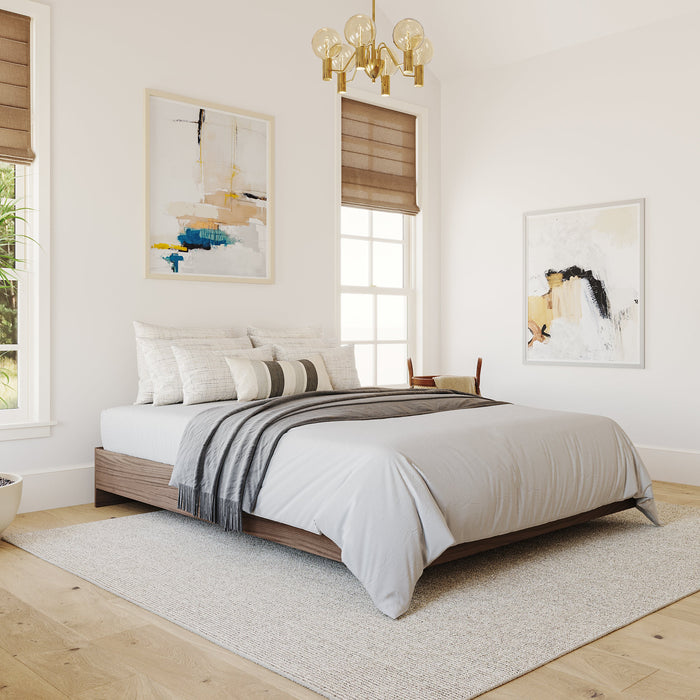 Nordika Queen Platform Bed - Walnut 
