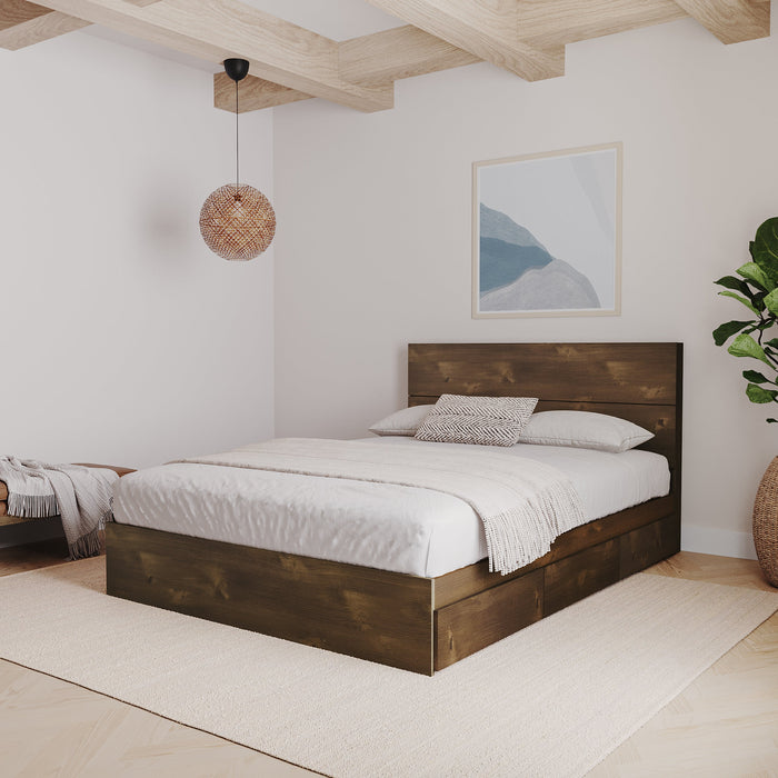 Nordika Queen Panel Headboard - Truffle 