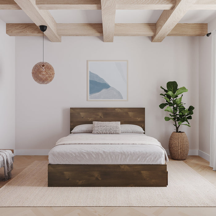 Nordika Queen Panel Headboard - Truffle 