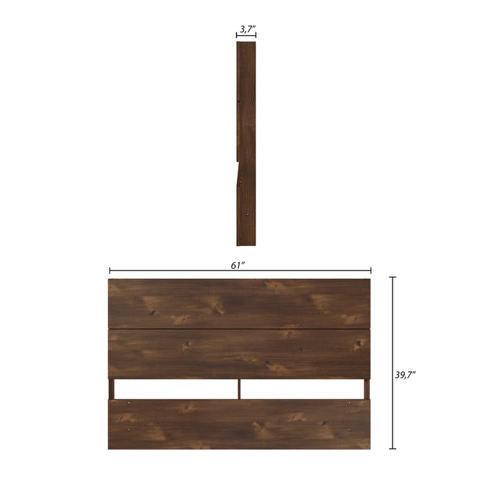 Nordika Queen Panel Headboard - Truffle 