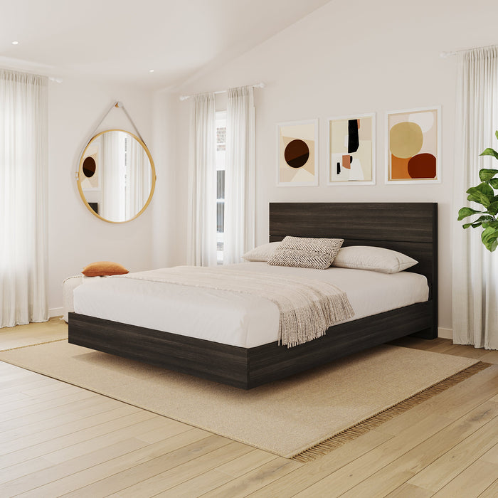 Nordika Queen Panel Headboard - Ebony 