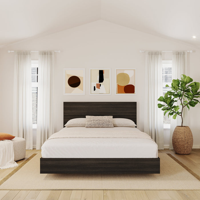Nordika Queen Panel Headboard - Ebony 