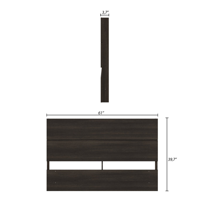 Nordika Queen Panel Headboard - Ebony 
