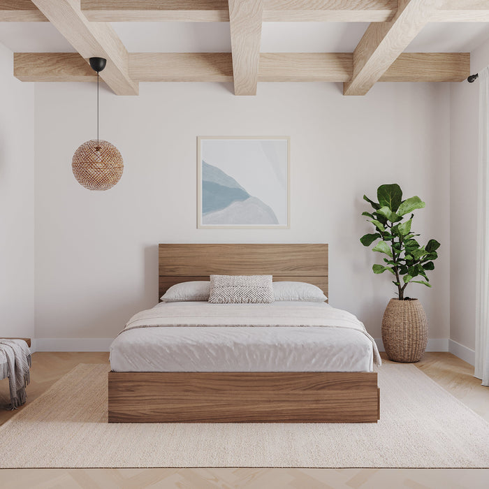 Nordika Queen Panel Headboard - Walnut 