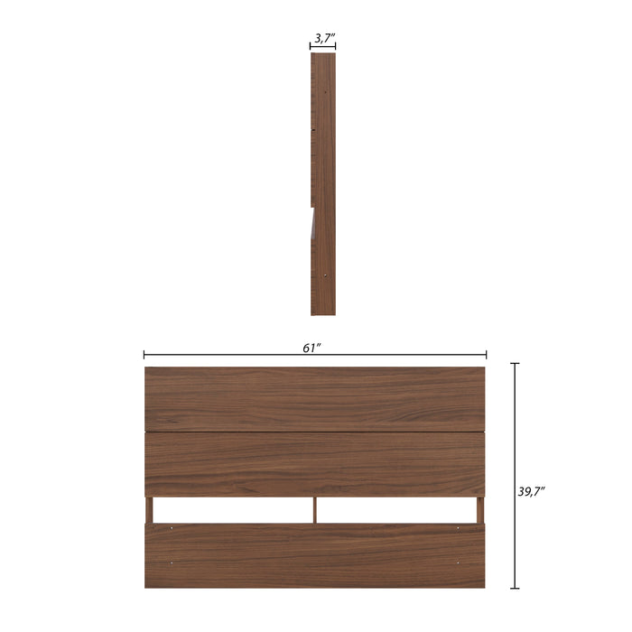 Nordika Queen Panel Headboard - Walnut 