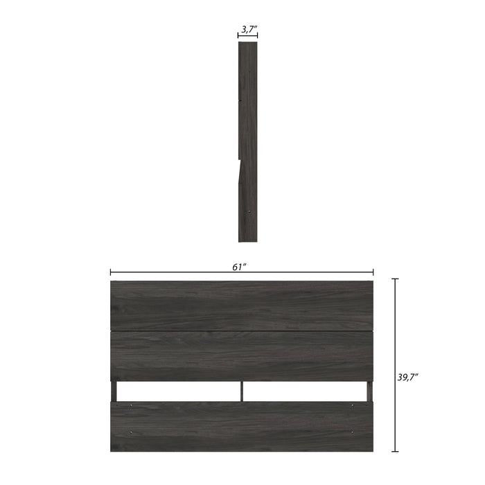 Nordika Queen Panel Headboard - Bark Grey 