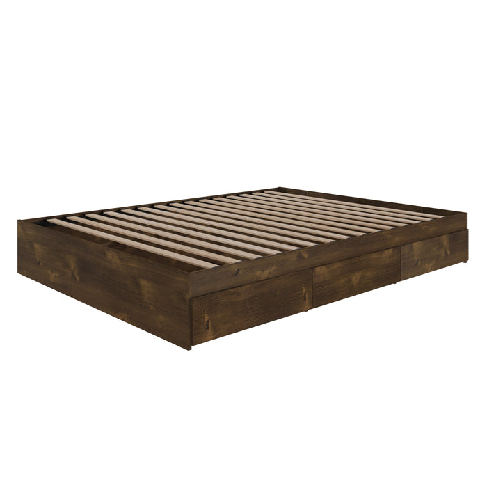 Nordika Twin Storage Platform Bed - Truffle 