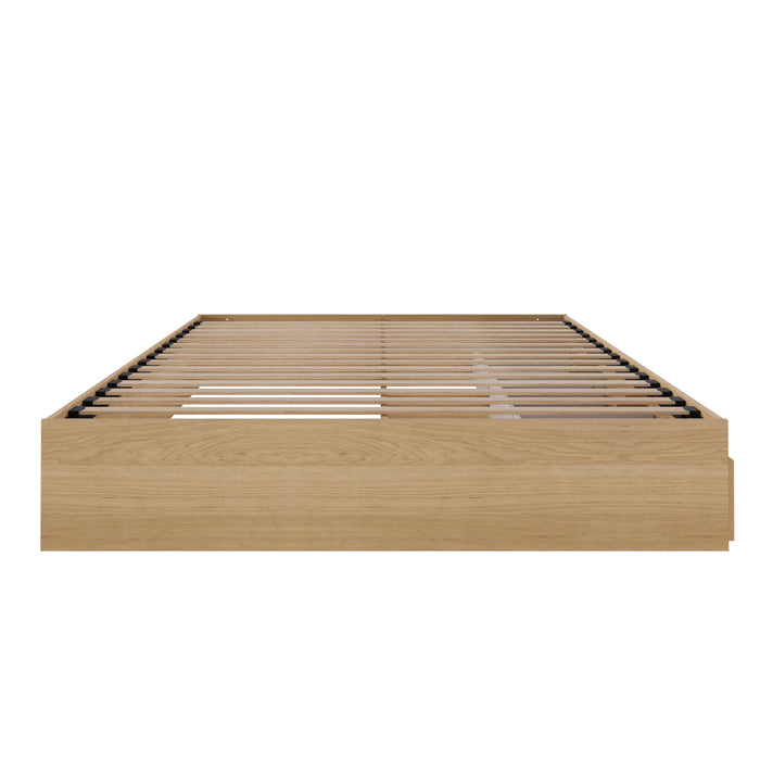 Nordika Full Storage Platform Bed - Natural Maple 