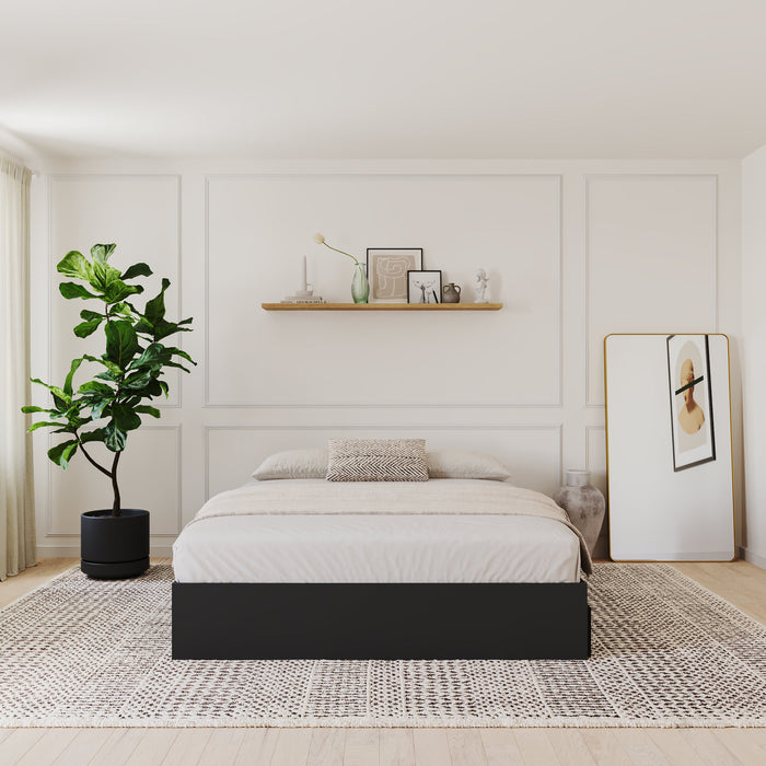 Nordika Full Storage Platform Bed - Black 