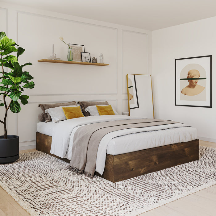 Nordika Full Platform Bed - Truffle 