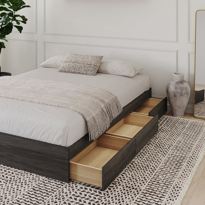 Nordika Full Platform Bed - Bark Grey 