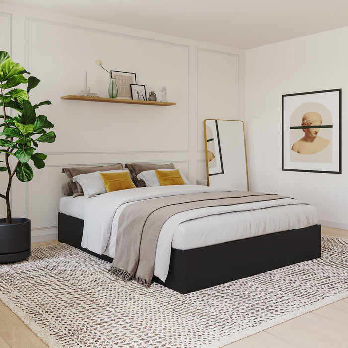Nordika Queen Storage Platform Bed - Black 